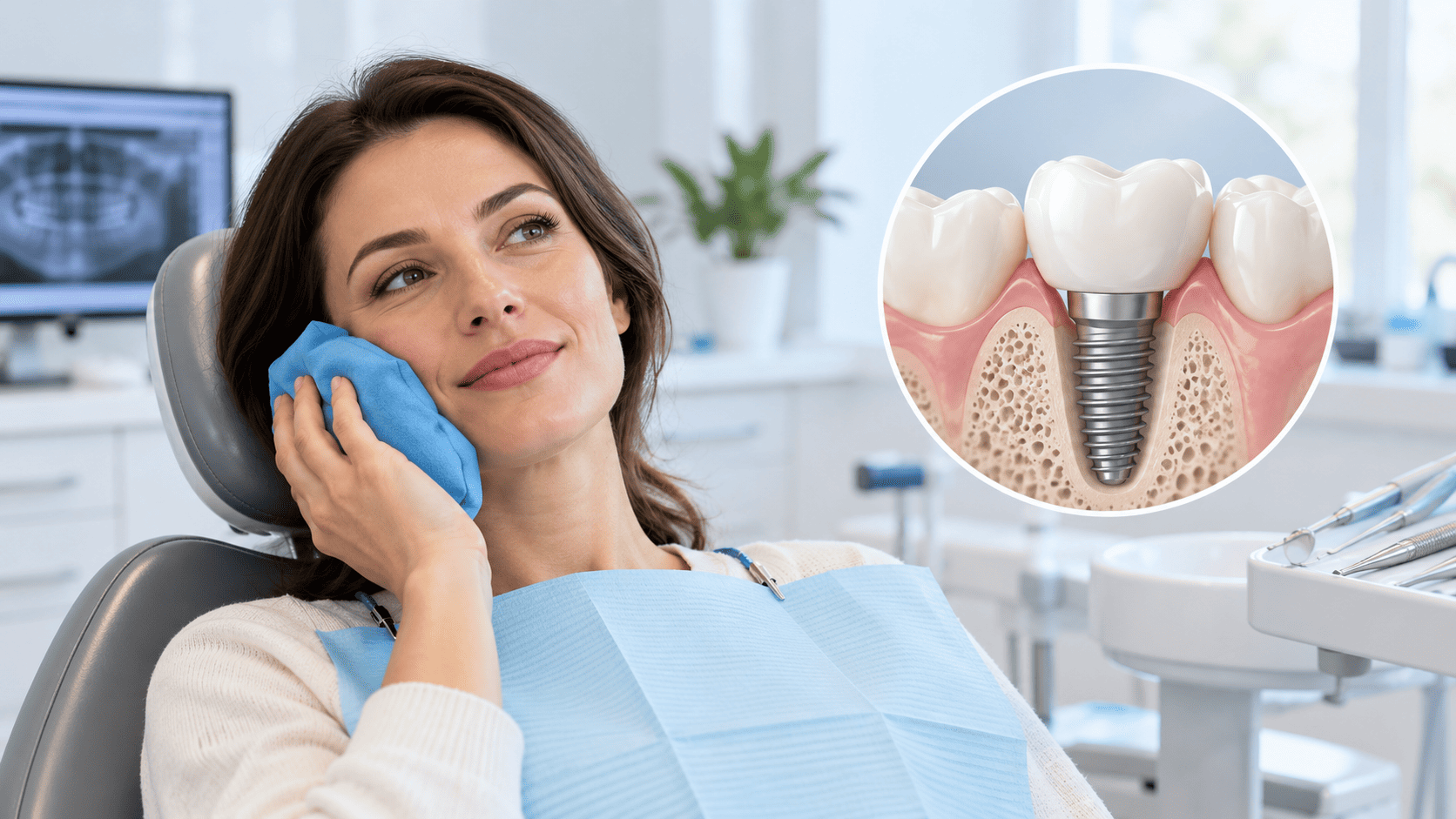 Doare implantul dentar?